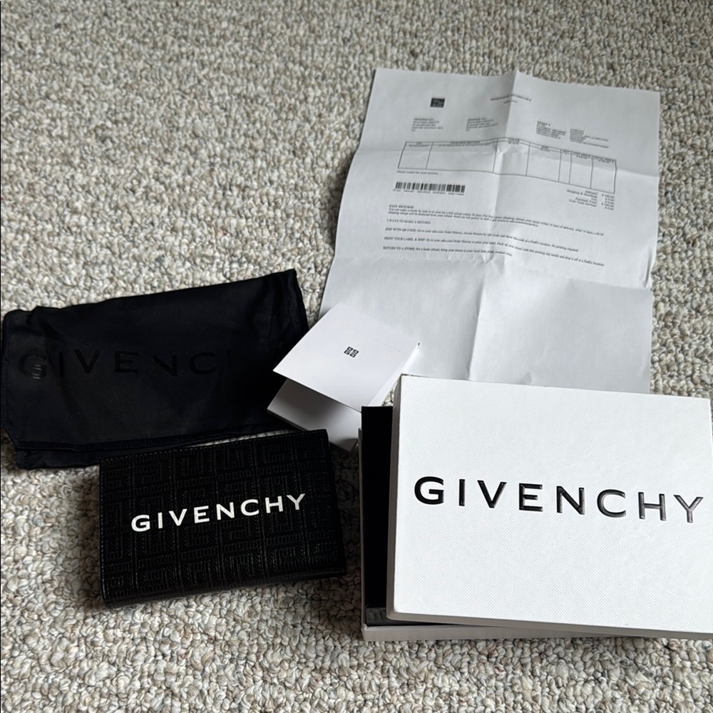 Givenchy G Cut Bifold Wallet in 4G Coated Canvas and Leather